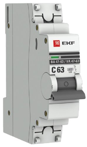 Выключатель автоматический EKF PROxima ВА47-63 1п 63А C 6кА картинка